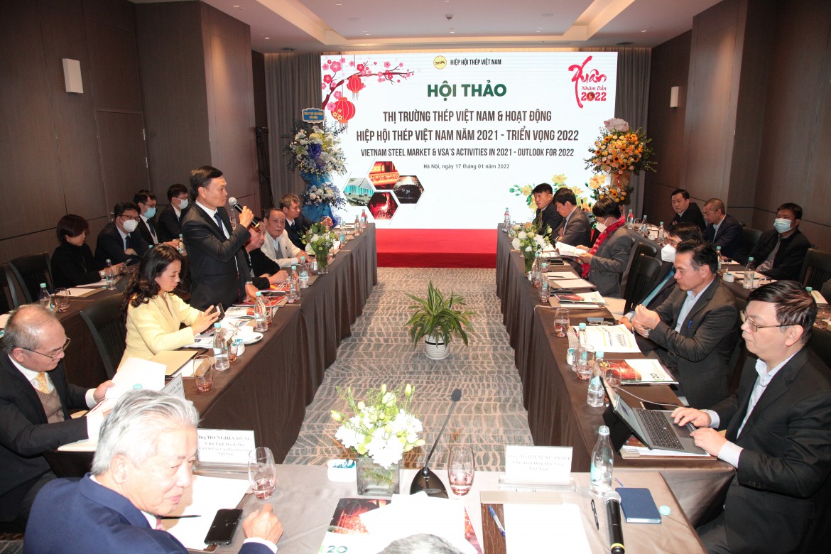 Hội thảo Thị trường Thép Việt Nam và Công tác hoạt động Hiệp hội Thép Việt Nam năm 2021- Triển vọng năm 2022